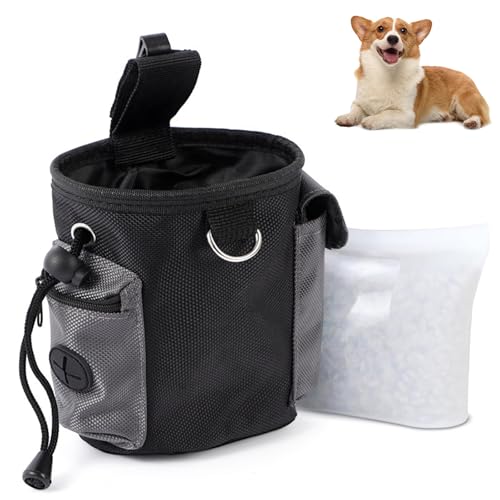 XHNKEG Leckerlitasche für Hunde, Tragbare Futterbeutel Hundetraining Futterbeutel Hund mit Silikonbeutel Hundetasche Leckerli für Hunde für Hundetraining von XHNKEG