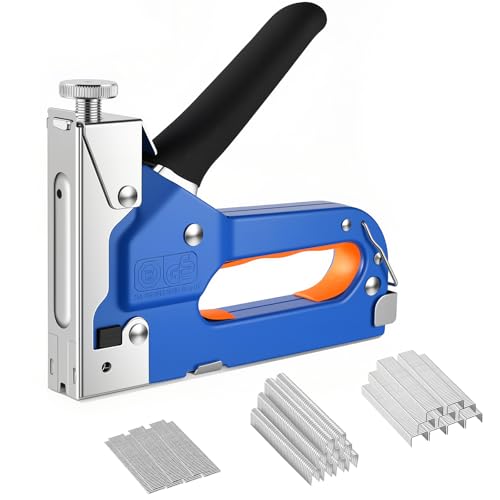 3 in 1 Handtacker Set mit 1200 Klammern Stofftacker Inkl Klammerentferner Handwerker Einstellbarer Schusskraft für Holz Stoff Möbel Dachpappe 3 in 1 Handtacker Set mit 1200 Klammern Stofftacker Inkl Klammerentferner Handwerker Einstellbarer Schusskraft für Holz Stoff Möbel Dachpappe von XHSBBB
