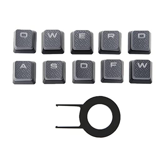 XHSESA Ersatz-Tastenkappen für Corsair K70 K65 K95 G710 RGB Strafe mechanische Tastaturen, Grau, 10 Stück von XHSESA