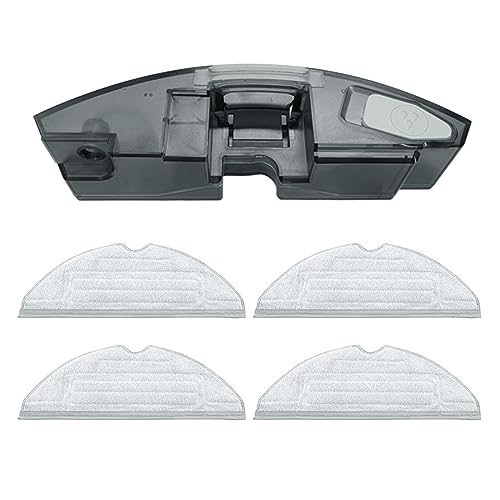 XHSESA Ersatz-Wassertank-Tücher für Roborock G10/G10S/G10S Pro Roboter-Staubsaugerteile (1 x Wassertank + 4 x Tücher) von XHSESA
