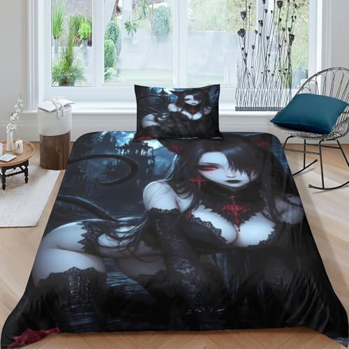 XHSMSHWY Anime Girls Für Kinder Mädchen Jungen Bettbezug Set 3D Gedruckter Nettes Mädchen Bettwäschegarnitur Bettwäsche Und Kissenbezüge Reissverschluss Weich Microfaser 3 Teilig Single(135x200cm) XHSMSHWY Anime Girls Für Kinder Mädchen Jungen Bettbezug Set 3D Gedruckter Nettes Mädchen Bettwäschegarnitur Bettwäsche Und Kissenbezüge Reissverschluss Weich Microfaser 3 Teilig Single(135x200cm) von XHSMSHWY