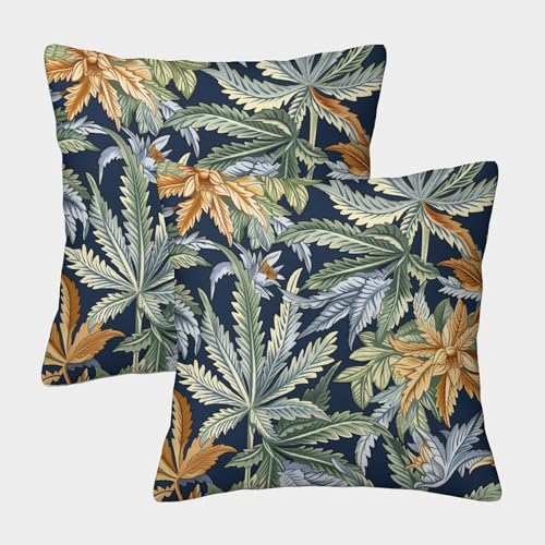XHSMSHWY Floral Pattern Kissenbezug Für Wohnzimmer Und Schlafzimmer, 2er Set Unkraut and Weeds Kissenbezüge, Optimal Für Living Room Accent Und Bedroom Comfort 40x40cm von XHSMSHWY
