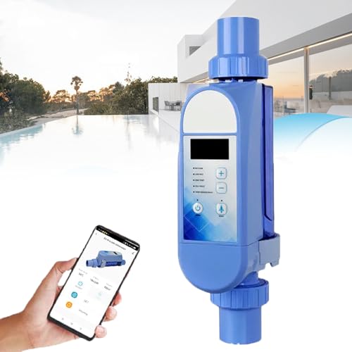 Salzchlor-Generator,Chlor-System im Salzwasser-Pool, integrierte Wi-Fi-Fernsteuerung und Anwendungen, LED-Bedienfeld, Selbstreinigungsfunktion (4g/h) von XHSMYXGS