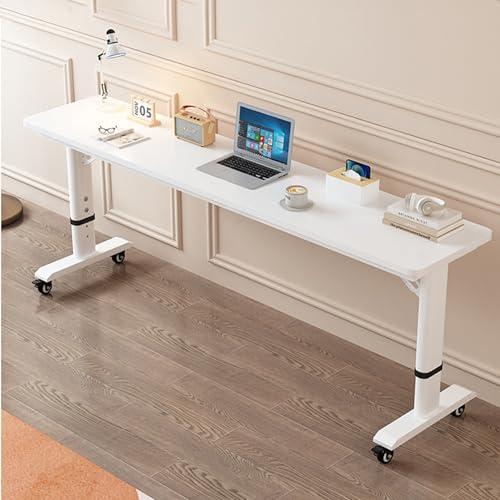 XHSMYXGS Moderner höhenverstellbarer, mobiler Steh-Computerarbeitsplatz mit feststellbaren Rädern für das Home Office (180x40x68cm) von XHSMYXGS