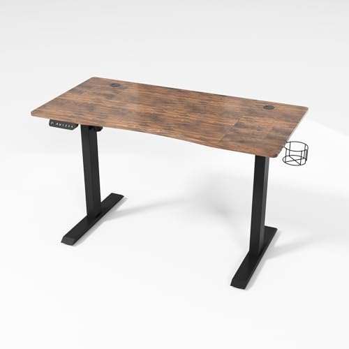XHSMYXGS Stehpult höhenverstellbar elektrisch 120x60cm, Home Office Computertisch, Sit Stand Up Schreibtisch mit Smart Controller und 4-Positionen-Speicher (B) von XHSMYXGS