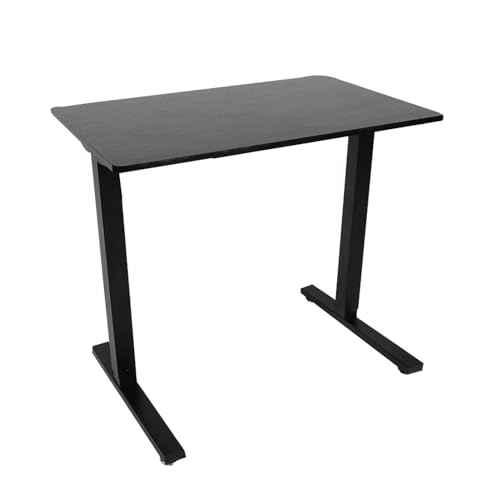 XHSMYXGS Stehpult höhenverstellbare manuelle Kurbel, 80x60cm Computertisch mit ganzteiliger Tischplatte, 70-113cm steigender Schreibtisch (Black) von XHSMYXGS
