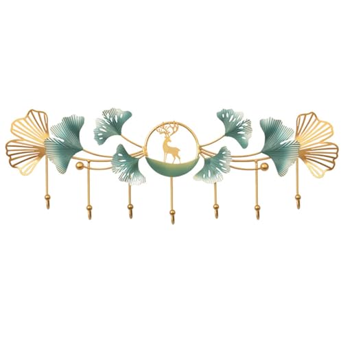 Eingang Skandinavischer leichter Luxus-Kleider- und Huthaken, kreative Mode, Wandbehang, Mantel- und Hutablage, Eingangshaken, Wandmantel und Hutablage, Metall-Wandhaken Kleiderhaken Wand(Klein) von XHURWDZ643KM
