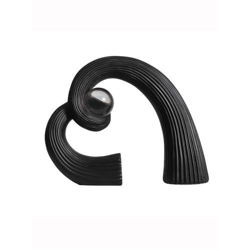 Statuen Wohndeko Dekorative Skulptur aus Kunstharz for den Schreibtisch, moderne, kreative Schreibtischornamente for Zuhause, geeignet for Büro, Schlafzimmer, Bücherregal Skulptur(Schwarz) von XHURWDZ643KM