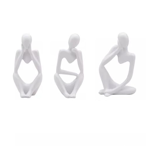 Statuen Wohndeko Heimdekorationsornamente, dekoratives Kunsthandwerk und dekorative Kunstwerke for den Schreibtisch eignen sich for Eingangsbereiche, Büros und Arbeitszimmer. Skulptur(Weiß) von XHURWDZ643KM
