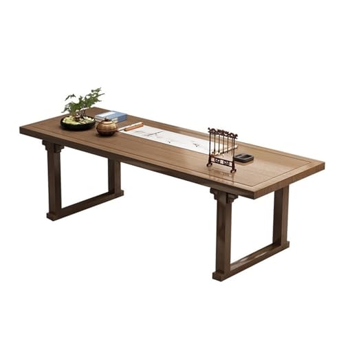 XHURWDZ643KM Chinesischer ästhetischer Schreibtisch aus Kiefernholz, Stabiler Schreibtisch aus Holz for das Home Office(S) von XHURWDZ643KM