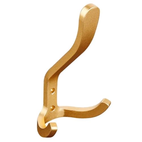XHURWDZ643KM Eingang Wandmontierte Aluminiumhaken, schwerer Gepäckträger, Kleiderbügel, Tür, Kleidung, Mantel, Küche, Badezimmer, Hänge-Hardware-Organizer Kleiderhaken Wand(Gold) von XHURWDZ643KM