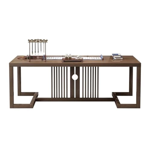XHURWDZ643KM Holzschreibtisch im chinesischen Stil, Home-Office-Schreibtisch mit Bildschirmtischbein, Stabiler Rahmen(L) von XHURWDZ643KM