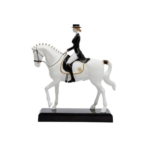 XHURWDZ643KM Statuen Wohndeko Einfache Reitfigur Skulptur Home Pferd Ornamente Wohnzimmer Studie Dekoration Skulptur(Weiß) von XHURWDZ643KM