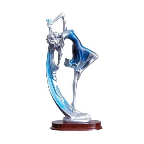 XHURWDZ643KM Statuen Wohndeko Kreative Kunsthandwerk-Ornamente, Moderne minimalistische Wohnkultur, Harzskulpturen, 17 x 7,5 x 32,5 cm Skulptur(Blue) von XHURWDZ643KM
