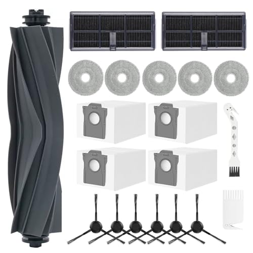 20 Stück Zubehör für Dreame L10s Pro Ultra Heat/L10s Ultra Gen 2/Mova E30 Ultra Saugroboter Ersatzteile 1 Hauptbürste 2 HEPA Filter 6 Seitenbürsten 5 Wischtücher Wischpads 4Staubbeutel 2 Kleine Bürst von XHWOLGARIAN