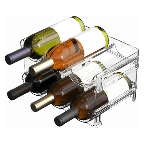 2 er-Pack Flaschen Organizer Schrank, Flaschenregal Schrank Für 6 Flaschen, Transparent Rutschfeste Stapelbarer Flaschenhalter, Flaschen Organizer KüHlschrank, Arbeitsplatte, Weinflaschenhalter 2 er-Pack Flaschen Organizer Schrank, Flaschenregal Schrank Für 6 Flaschen, Transparent Rutschfeste Stapelbarer Flaschenhalter, Flaschen Organizer KüHlschrank, Arbeitsplatte, Weinflaschenhalter von XHYASD