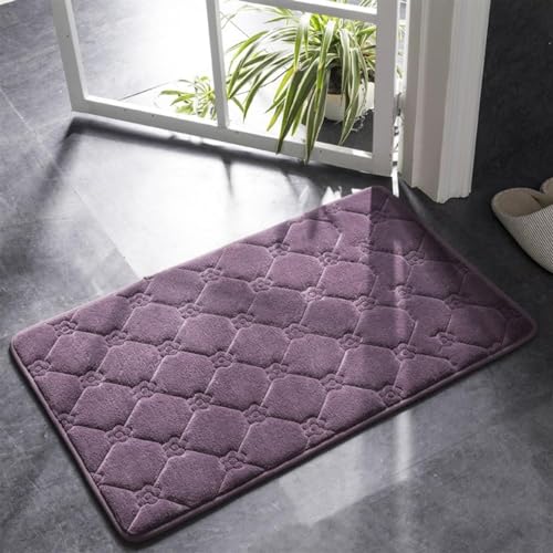 XHZMDWOU Fußmatte Innen Badezimmerteppiche, rutschfeste Badematte, Wasserabsorbierender Und Maschinenwaschbarer Badteppich Fußabtreter Für Eingang(H,60x90cm(24x35)) von XHZMDWOU