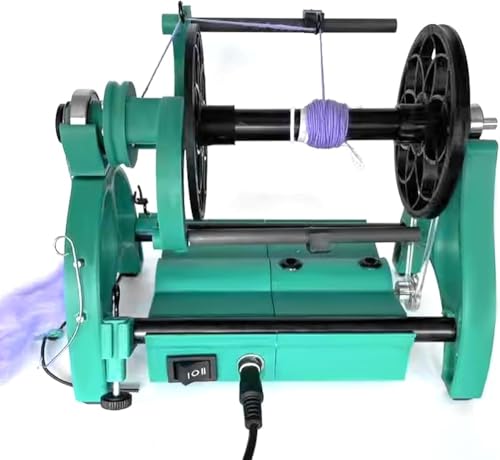 Elektrisches Spinnrad, automatische Garnwickelmaschine, Strickwolle, Garnwickler, Geschwindigkeitskontrolle, vorwärts und rückwärts, für Garnweben (Farbe: Grün) von XIAGJAO
