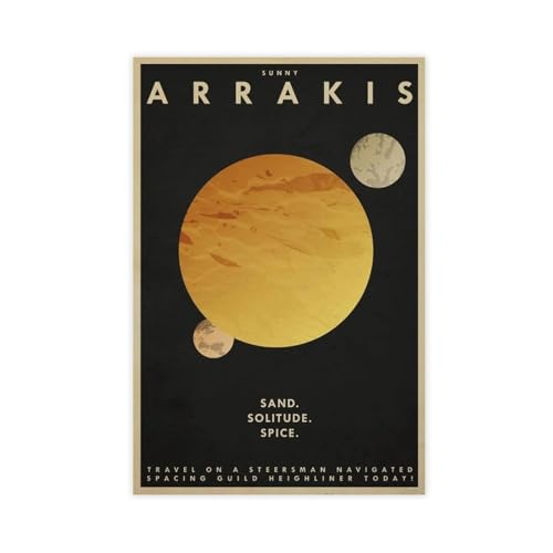 Arrakis Vintage-Poster, Leinwand, Poster, Schlafzimmer, Dekoration, Landschaft, Büro, Raumdekoration, Geschenk, 50 x 75 cm Arrakis Vintage-Poster, Leinwand, Poster, Schlafzimmer, Dekoration, Landschaft, Büro, Raumdekoration, Geschenk, 50 x 75 cm von XIAGN