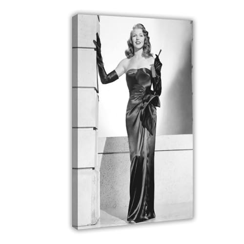 Rita Hayworth Vintage-Poster (1) Leinwand-Poster, Wandkunst, Dekordruck, Bild Gemälde für Wohnzimmer, Schlafzimmer, Dekoration, 60 x 90 cm von XIAGN