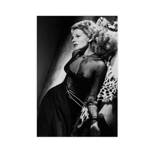 Rita Hayworth Vintage-Poster (5) Leinwand-Poster, Wandkunst, Dekordruck, Bild Gemälde für Wohnzimmer, Schlafzimmer, Dekoration, 60 x 90 cm von XIAGN