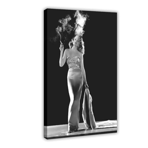 Rita Hayworth Vintage-Poster (6) Leinwandposter Schlafzimmer Dekor Landschaft Büro Zimmer Dekor Geschenk 40 x 60 cm von XIAGN