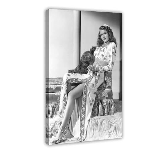 Rita Hayworth Vintage-Poster (8) Leinwandposter Schlafzimmer Dekor Landschaft Büro Zimmer Dekor Geschenk 60 x 90 cm von XIAGN