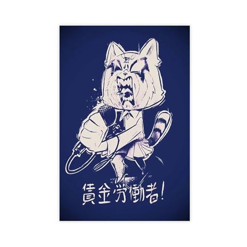 XIAGN Aggretsuko Poster auf Leinwand, Poster, Wandkunst, Dekordruck, Bild Gemälde für Wohnzimmer, Schlafzimmer, Dekoration, 50 x 75 cm XIAGN Aggretsuko Poster auf Leinwand, Poster, Wandkunst, Dekordruck, Bild Gemälde für Wohnzimmer, Schlafzimmer, Dekoration, 50 x 75 cm von XIAGN
