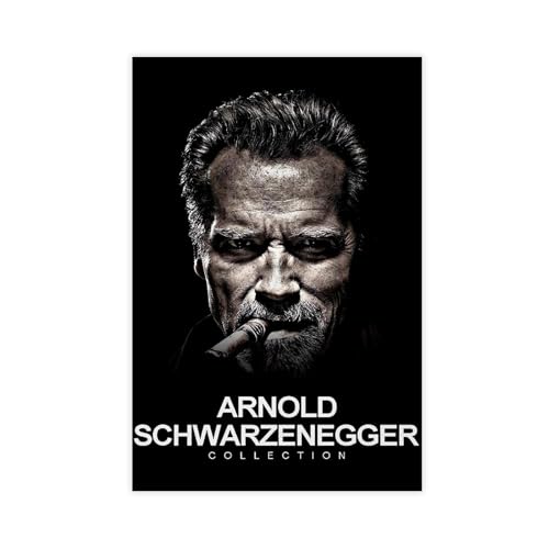 XIAGN Arnold Schwarzenegger Poster (2) Leinwandposter Schlafzimmer Dekor Landschaft Büro Zimmer Dekor Geschenk 50 x 75 cm von XIAGN
