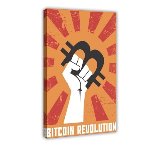 XIAGN Bitcoin Revolution-Poster, Leinwand, Poster, Schlafzimmer, Dekoration, Landschaft, Büro, Raumdekoration, Geschenk, 30 x 45 cm XIAGN Bitcoin Revolution-Poster, Leinwand, Poster, Schlafzimmer, Dekoration, Landschaft, Büro, Raumdekoration, Geschenk, 30 x 45 cm von XIAGN
