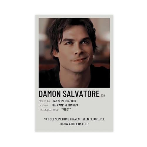 XIAGN Damon Salvatore-Poster (1) Leinwand-Poster, Schlafzimmerdekoration, Landschaft, Büro, Raumdekoration, Geschenk, 60 x 90 cm von XIAGN