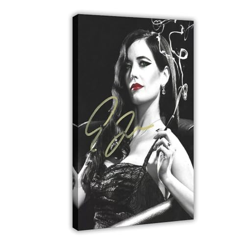 XIAGN Eva Green Poster (6) Leinwandposter Schlafzimmer Dekor Landschaft Büro Zimmer Dekor Geschenk 60 x 90 cm von XIAGN