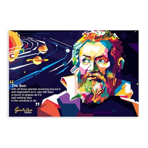 XIAGN Galileo Galilei Kunstposter auf Leinwand Poster Schlafzimmer Dekor Landschaft Büro Zimmer Dekor Geschenk 20 x 30 cm von XIAGN