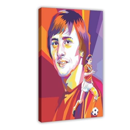 XIAGN Johan Cruyff Leinwandposter Schlafzimmer Dekor Landschaft Büro Zimmer Dekor Geschenk 40 x 60 cm von XIAGN