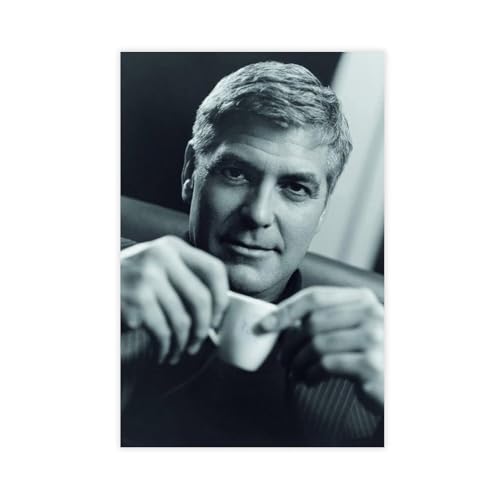 XIAGN Leinwandposter Schauspieler George Clooney Schlafzimmer Dekor Landschaft Büro Zimmer Dekor Geschenk 40 x 60 cm von XIAGN