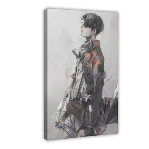 XIAGN Levi Ackerman-Poster (1) Leinwand-Poster, Schlafzimmerdekoration, Landschaft, Büro, Raumdekoration, Geschenk, 60 x 90 cm von XIAGN