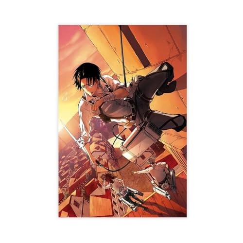 XIAGN Levi Ackerman-Poster (3) Leinwand-Poster, Schlafzimmerdekoration, Landschaft, Büro, Raumdekoration, Geschenk, 40 x 60 cm von XIAGN