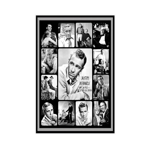 XIAGN Poster "Schauspieler Jason Robards" (2), Leinwandposter, Wandkunst, Dekordruck, Bild Gemälde für Wohnzimmer, Schlafzimmer, Dekoration, 60 x 90 cm von XIAGN