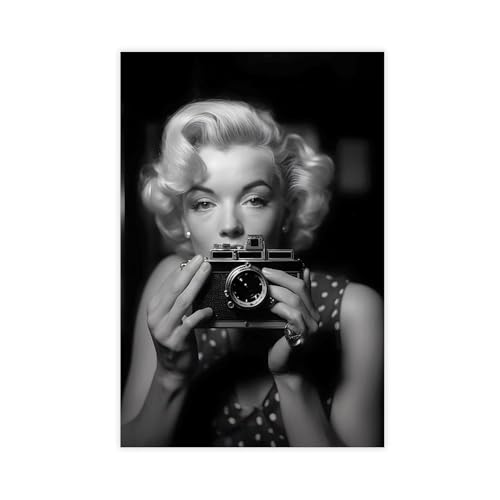 XIAGN Poster "Schauspielerin Marilyn Monroe" (16) auf Leinwand, Wandkunst, Dekor, Bild, Gemälde für Wohnzimmer, Schlafzimmer, Dekoration, 50 x 75 cm von XIAGN