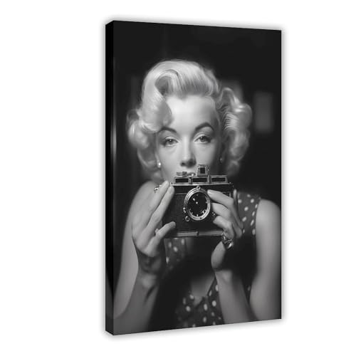 XIAGN Poster "Schauspielerin Marilyn Monroe" (16) auf Leinwand, Wandkunst, Dekor, Bild, Gemälde für Wohnzimmer, Schlafzimmer, Dekoration, 50 x 75 cm von XIAGN