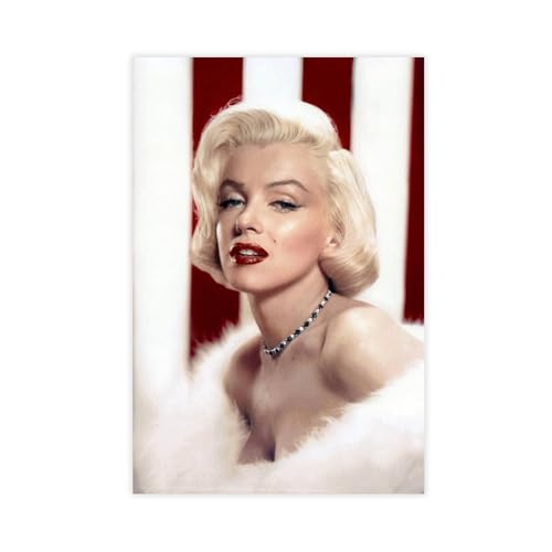 XIAGN Poster "Schauspielerin Marilyn Monroe" (5) auf Leinwand, Wandkunst, Dekordruck, Gemälde für Wohnzimmer, Schlafzimmer, Dekoration, 50 x 75 cm von XIAGN