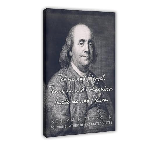 XIAGN Poster mit Benjamin Franklin-Zitat, Leinwand-Poster, Schlafzimmerdekoration, Landschaft, Büro, Raumdekoration, Geschenk, 20 x 30 cm XIAGN Poster mit Benjamin Franklin-Zitat, Leinwand-Poster, Schlafzimmerdekoration, Landschaft, Büro, Raumdekoration, Geschenk, 20 x 30 cm von XIAGN