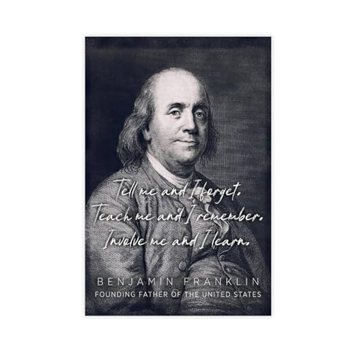 XIAGN Poster mit Benjamin Franklin-Zitat, Leinwand-Poster, Schlafzimmerdekoration, Landschaft, Büro, Raumdekoration, Geschenk, 50 x 75 cm XIAGN Poster mit Benjamin Franklin-Zitat, Leinwand-Poster, Schlafzimmerdekoration, Landschaft, Büro, Raumdekoration, Geschenk, 50 x 75 cm von XIAGN