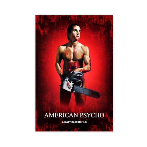 XIAGN Poster mit amerikanischem Psycho (2) Leinwand-Poster, Schlafzimmerdekoration, Landschaft, Büro, Raumdekoration, Geschenk, 20 x 30 cm von XIAGN