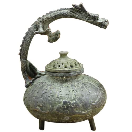XIALON 14 cm Antikes Handwerk Bronze Drache Statue Räuchergefäß Räuchersieb Heimdekoration Handwerk XIALON 14 cm Antikes Handwerk Bronze Drache Statue Räuchergefäß Räuchersieb Heimdekoration Handwerk von XIALON