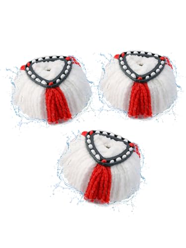 3er Pack Mikrofasermop Ersatzköpfe Kompatibel mit Vileda Turbo 2-in-1 Wischmopp - Hochwertige Mikrofaser-Nachfüllungen für alle Bodenarten von XIANGBIN