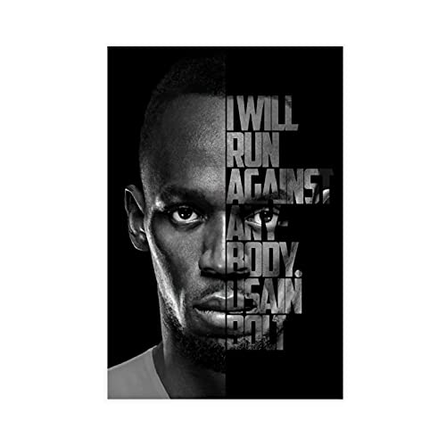 Usain Bolt Celebrity Zitate Modern Retro Dekoration 1 Leinwand Poster Schlafzimmer Dekor Sport Landschaft Büro Zimmer Dekor Geschenk Ungerahmt: 30 x 45 cm von XIANGJIAO