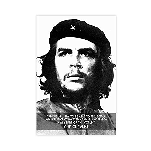 XIANGJIAO Che Guevara Celebrity Zitate Retro Dekoration 6 Leinwand Poster Schlafzimmer Dekor Sport Landschaft Büro Zimmer Dekor Geschenk Rahmen:30 x 45 cm von XIANGJIAO