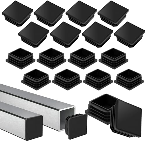 20 Stück Lamellenstopfen, 40 x 40 mm Quadratischer Rohrstopfen Schwarz, Stopfen für Vierkantrohr, Kunststoffkappen für Rohre für Metallprodukte, Geländer, Stühle, Sofas, Tische, Regale 20 Stück Lamellenstopfen, 40 x 40 mm Quadratischer Rohrstopfen Schwarz, Stopfen für Vierkantrohr, Kunststoffkappen für Rohre für Metallprodukte, Geländer, Stühle, Sofas, Tische, Regale von XIANGLONGY