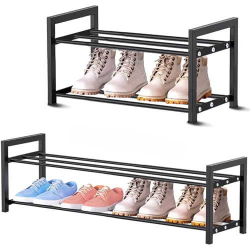 Erweiterbares Schuhregal, kleine Schuhaufbewahrung, schmale Schuhregale, Metall, schmales Schuhregal für Eingangsschränke, kleiner Platz, freistehend, ausziehbar, verstellbar, Schuhregal für Schrank Erweiterbares Schuhregal, kleine Schuhaufbewahrung, schmale Schuhregale, Metall, schmales Schuhregal für Eingangsschränke, kleiner Platz, freistehend, ausziehbar, verstellbar, Schuhregal für Schrank von XIANGLV